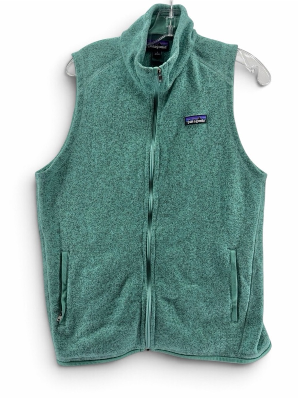 Patagonia Green Women’s Full Zip Fleece Better Sweater Vest Size Large